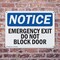Signmission Exit Sign, Plastic, 14 in W, 10 in H, Emergency Exit Do Not Block Door OS-2PACK-NS-P-1014-L-11804 - alternate 6